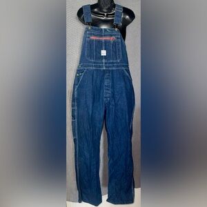 Vintage Pointer Denim Lowback Overalls Men 36x29 Workwear Carpenter Jeans bibs